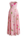 Robe Évasée Bustier à Fleurs Taille Haute Années '40 3