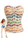 Top bandeau floral dégradé à nœud années 2000