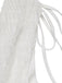Robe Blanche Sans Manches à Décolleté Plongeant et Taille Froncée Années '50 5