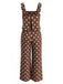 Combinaison à Pois Wide-Strap Jambes Larges Marron Années 1930 3