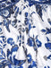 Robe Boho Bleue Halter à Nœud Imprimé Porcelaine Années '70 4