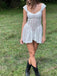 Robe Slim en Dentelle Cap Sleeve Fitted Waist Blanc Années 1950 5