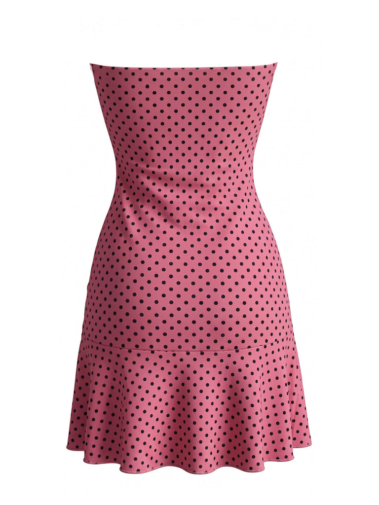 Robe à Pois Bandeau à Volants Années 1940 4