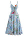 Robe Trapèze Florale Col Claudine Manches Courtes années '60