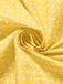 [Prévente] Robe à Étages Dos-Nu en Coton à Pois Nœud Jaune Années 50