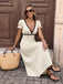 Robe à Pois Satin Dentelle Col V Beige Années 1930 3
