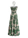 Robe Plissée Dos-Nu Col V Floral Années 30
