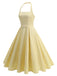 Robe Dos Nu Rayé Ceinturé Années 1950 5