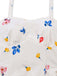 Robe Floral Halter Évasé Nœud Col Mini Blanc Années 1950 3