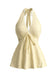 Tops Dos Nu Dentelle-Trim Jacquard Années 1970 2