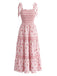 Robe Maxi Petites Fleurs Rose Années 40