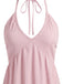 Robe longue unie dos nu décolleté V et encolure américaine années 30