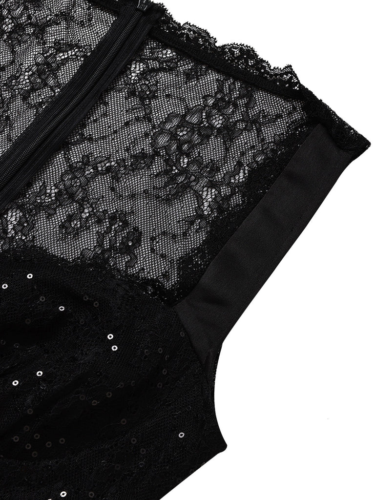 [Pre-Sale] Black 1960s Lace Vintage Classic Jumpsuit 7