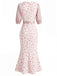 [Pre-Sale] Light Blue 1930s Floral V Neck Dress 5