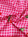 Robe Rose Vichy Cerise à Étages Maxi Années 1930 6