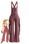 Combinaison évasée daim franges et brides années 70