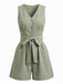 Combishort Col V Sans Manches Uni Années 1950 4