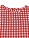 Robe Rouge Vichy Sans Manches Évasé Années 1950 4