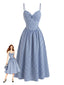 Robe à Bretelles fines Vichy Bleue Années 40