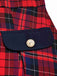 [Prévente] Robe à carreaux tartan col carré nœud et double boutonnage Années 1950