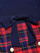 [Prévente] Robe à carreaux tartan col carré nœud et double boutonnage Années 1950