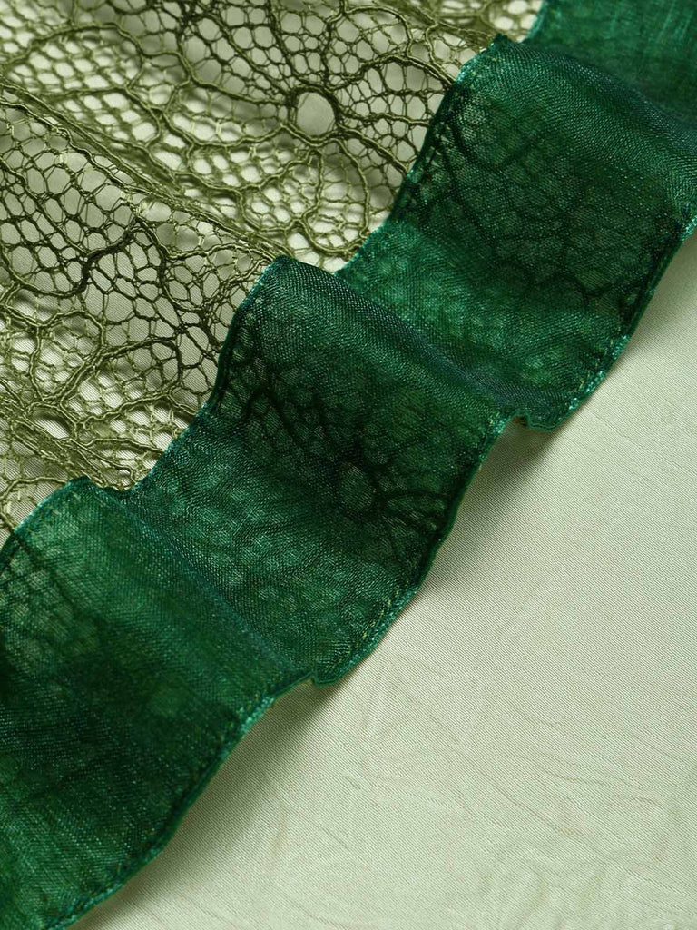 [Pre-Sale] Gray Green 1940s Lace Vintage Classic Dress 6