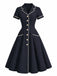 [Pre-Sale] Deep Blue 1950s Vintage Classic Dress 2