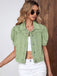 Veste Manches Bouffantes Cropped Denim Années 1950 7