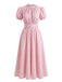 Robe Dentelle Trim Manches Bouffantes Maxi Années 1920 2