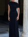 Robe Drapée Asymétrique Une Épaule Années 70