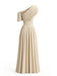 Robe Drapée Asymétrique Une Épaule Années 70