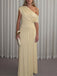 Robe Drapée Asymétrique Une Épaule Années 70