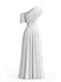 Robe Drapée Asymétrique Une Épaule Années 70