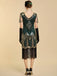 1920s V Neck Sequin Vintage Dress 7
