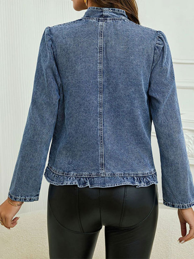 Veste Volant Manches Longues Denim Années 1960 2