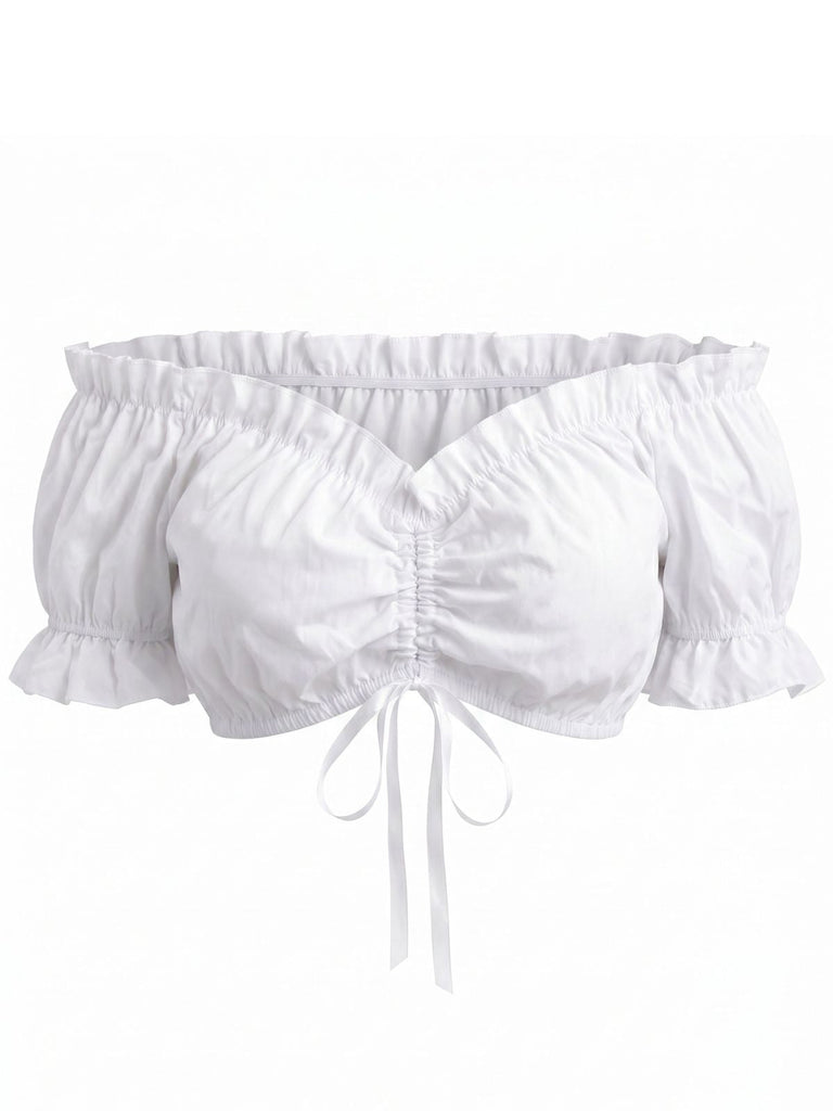 White 1960s Cami Vintage Classic Top