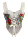 Floral Dentelle Bordure Corset Bustier Bretelles Années 1960 6