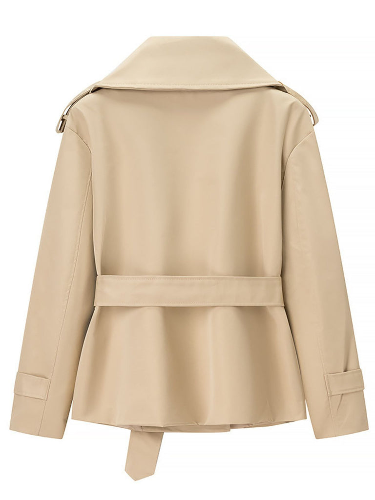 Veste Ceinturé Large Revers Trench Années 1960 3