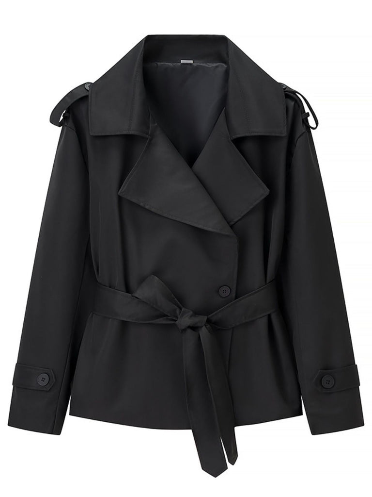 Veste Ceinturé Large Revers Trench Années 1960 10