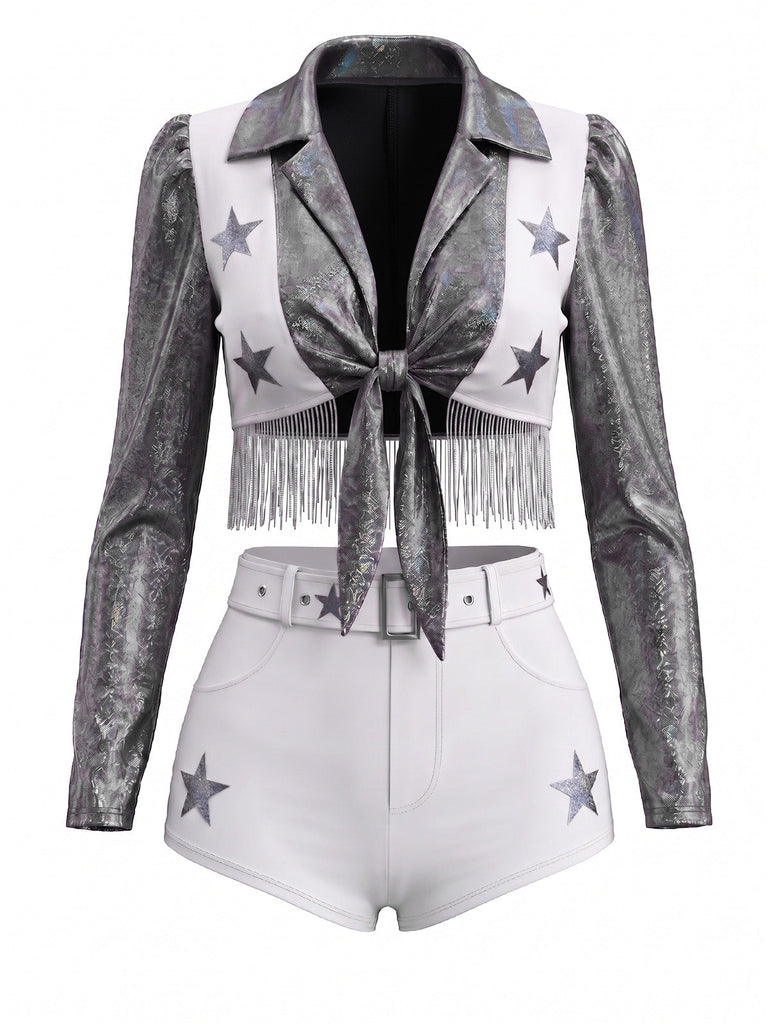 Revers Métallique Étoile Cowgirl Halloween Costume Années 1970 2