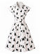 [Prévente] Robe Chat à Pois Ceinturé Chemise Années 1950 2