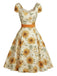 [Prévente] Robe Bustier Tournesol Orange Années 50