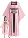 Robe Rose Gothique Col Carré Chauve-Souris Années 1980