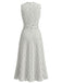 Robe Sans Manches à Pois Col Ras-du-Cou Froncé Années 1930 3