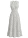 Robe Sans Manches à Pois Col Ras-du-Cou Froncé Années 1930 2