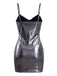 Mini-robe fines bretelles irisée et métallisée années 1960