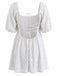 Robe Paillettes Col Carré Manches Bouffantes Noué Dos Nu Années 1960 5