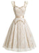 [Pre-Sale] Apricot 1970s Floral Lace Ruffle Dress 2