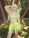 2PCS Ensemble de costume princesse fée vert ailes années 1950