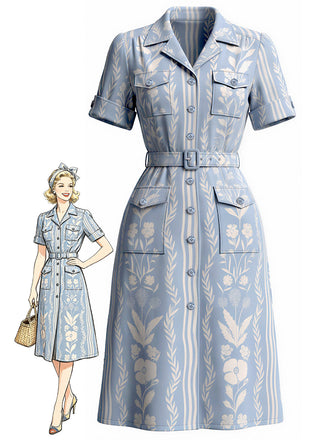 [Pre-Sale] Blw 1940s Floral Vintage Classic Dress